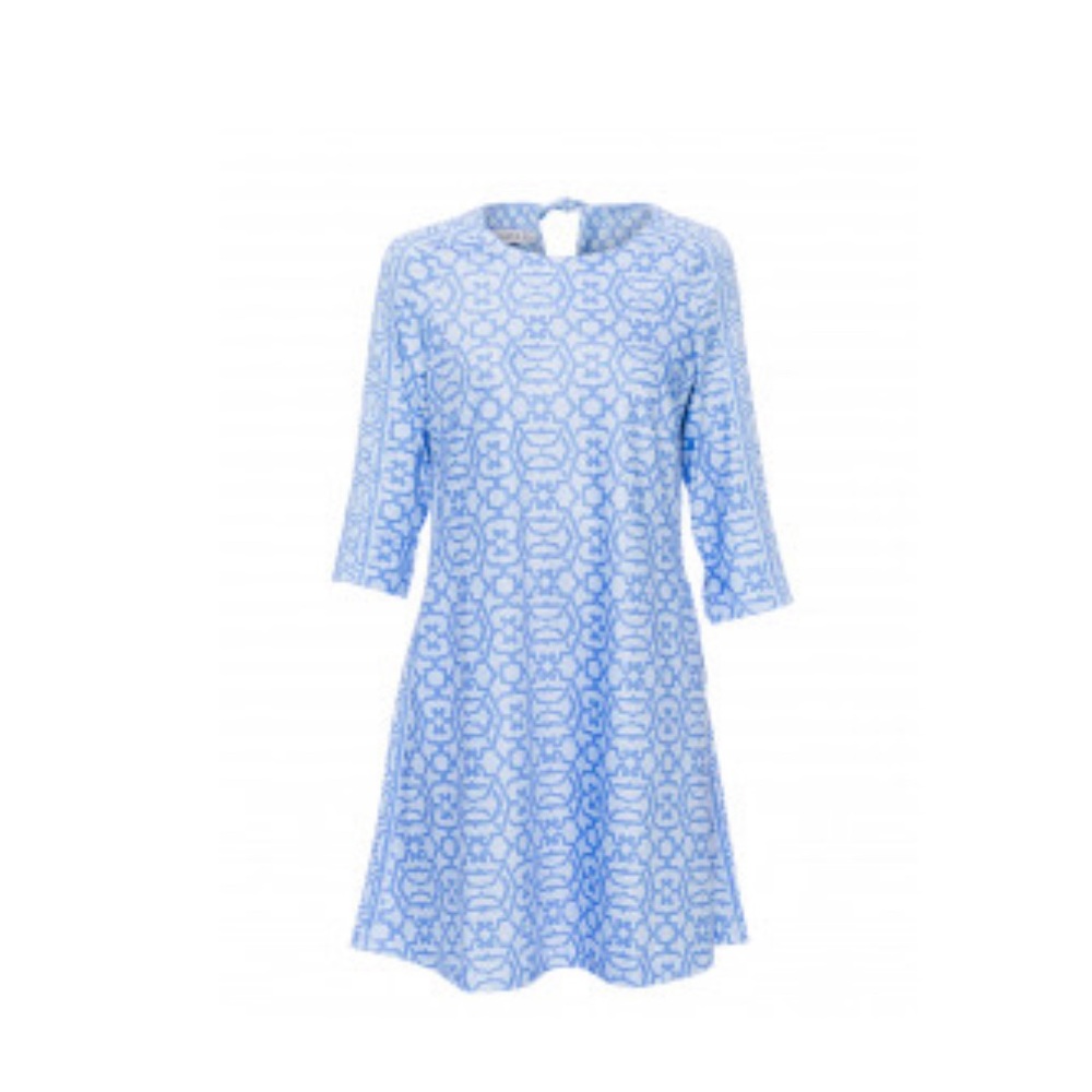 Gretchen Scott Blue/perwinkle knee length dress.